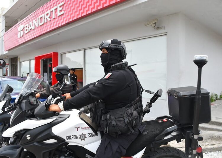 Proximidad de la Guardia Estatal en bancos y zonas peatonales preserva seguridad en vacaciones