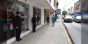 Proximidad de la Guardia Estatal en bancos y zonas peatonales preserva seguridad en vacaciones