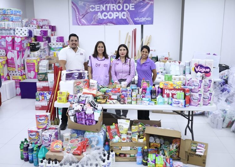 Recaba DIF Tamaulipas más de 28 toneladas de víveres