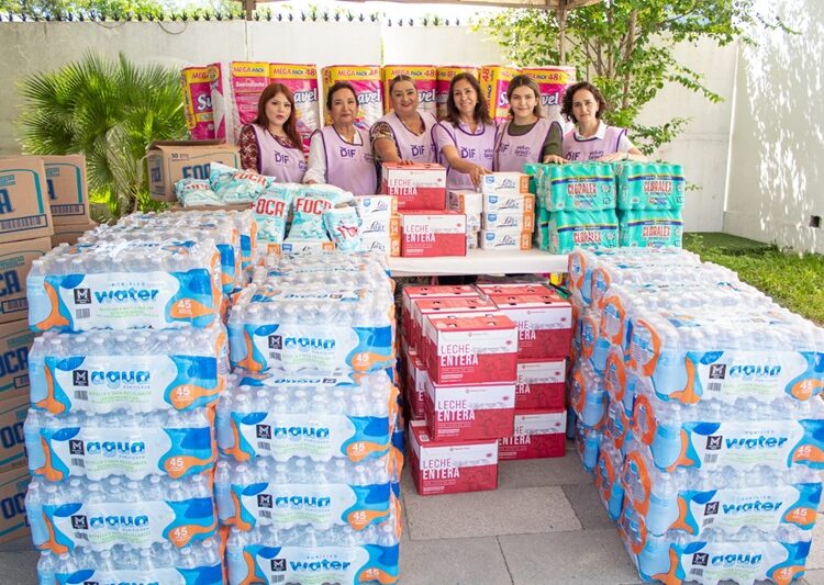 Recaba DIF Tamaulipas más de 28 toneladas de víveres