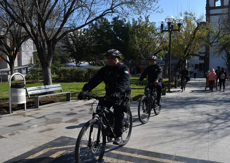 Mantiene agrupamiento ciclista de la Guardia Estatal proximidad en zonas peatonales y turísticas