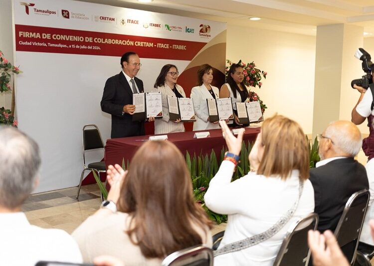 Secretaria de Educación atestiguó la firma del Convenio de Colaboración CRETAM, ITACE e ITABEC
