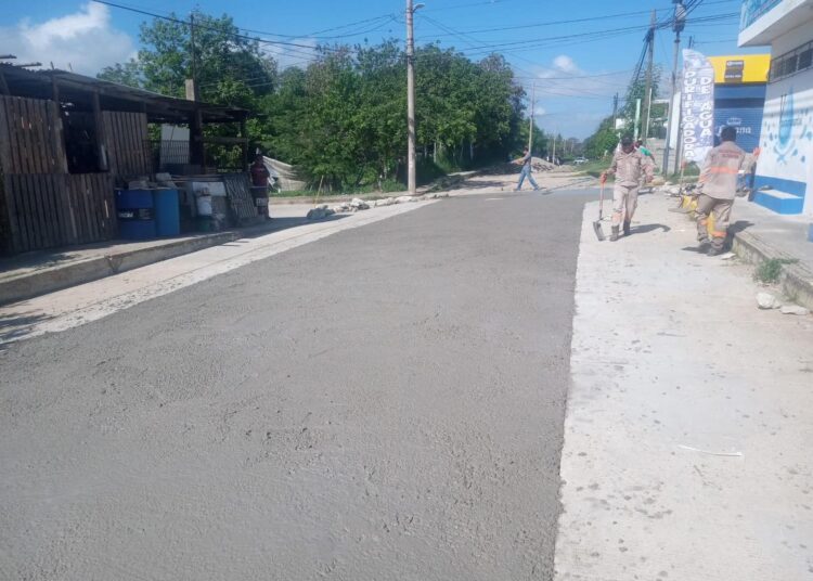 Restaura COMAPA Altamira pavimento en vialidades