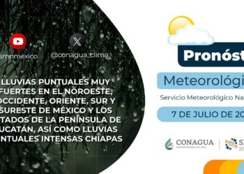 #PronósticodelTiempo para hoy Domingo 07 de julio de 2024