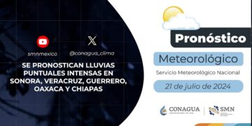 #PronósticodelTiempo para hoy Domingo 21 de julio de 2024