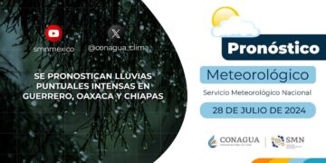 #PronósticodelTiempo para hoy Domingo 28 de julio de 2024