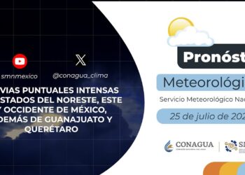 #PronósticodelTiempo para hoy Jueves 25 de julio de 2024