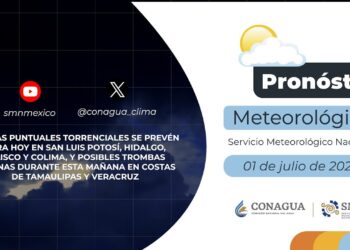 #PronósticodelTiempo para hoy Lunes 01 de julio de 2024