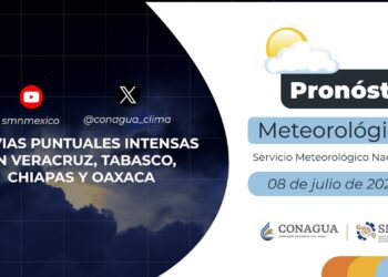 #PronósticodelTiempo para hoy Lunes 08 de julio de 2024