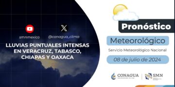 #PronósticodelTiempo para hoy Lunes 08 de julio de 2024