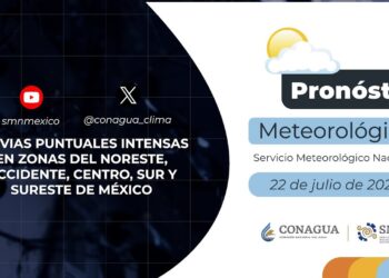 #PronósticodelTiempo para hoy Lunes 22 de julio de 2024