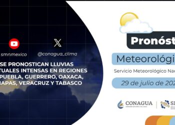 #PronósticodelTiempo para hoy Lunes 29 de julio de 2024