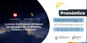 #PronósticodelTiempo para hoy Martes 02 de julio de 2024