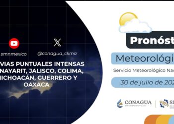 #PronósticodelTiempo para hoy Martes 30 de julio de 2024