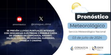 #PronósticodelTiempo para hoy Miércoles 03 de julio de 2024