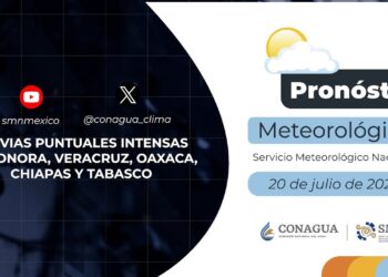 #PronósticodelTiempo para hoy Sábado 20 de julio de 2024
