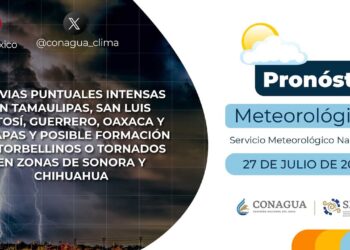 #PronósticodelTiempo para hoy Sábado 27 de julio de 2024