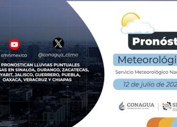 #PronósticodelTiempo para hoy Viernes 12 de julio de 2024