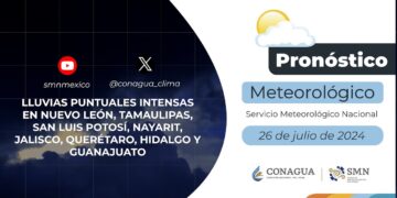 #PronósticodelTiempo para hoy Viernes 26 de julio de 2024