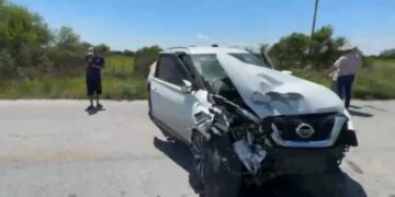 Fuerte accidente en carretera al Mezquital