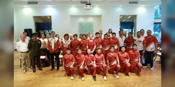 Abandera María de Villarreal a peloteritos rumbo al Mundial de Béisbol Infantil