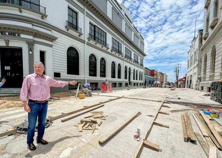 Avanza obra de vialidad semipeatonal en zona centro de Tampico