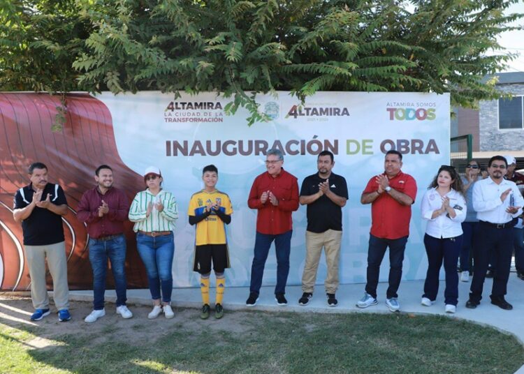 Inaugura AMM rehabilitación de parque deportivo en el Fracc. San Ángel