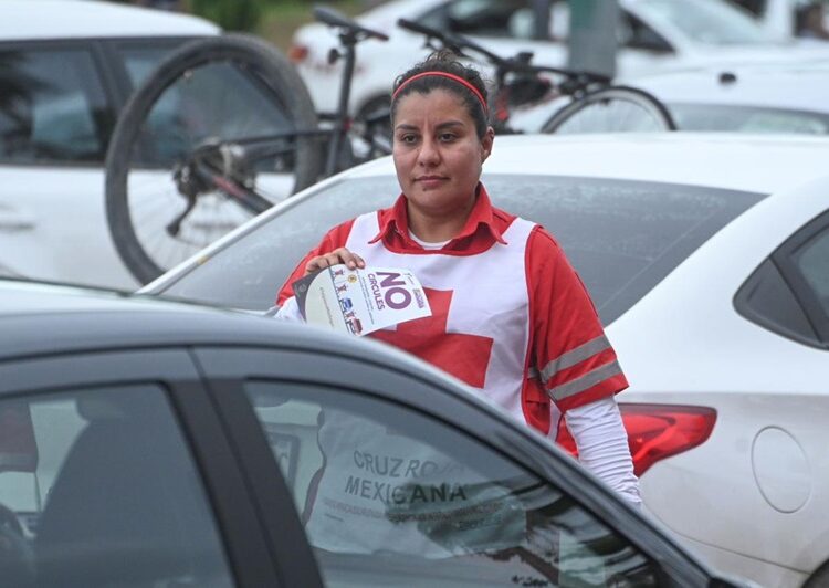 Participa Cruz Roja en campaña de Tránsito dirigida a motociclistas