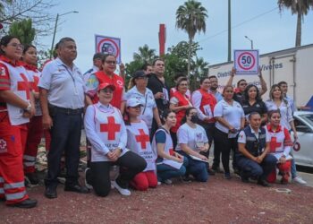 Participa Cruz Roja en campaña de Tránsito dirigida a motociclistas
