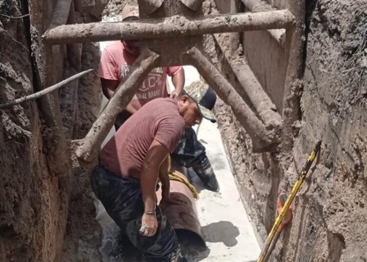 Realiza COMAPA Altamira trabajos de reposición de colectores hidrosanitarios