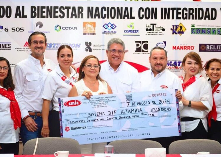 Recibe DIF Altamira importante donación por parte de la CMIC Tamaulipas