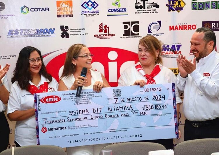 Recibe DIF Altamira importante donación por parte de la CMIC Tamaulipas