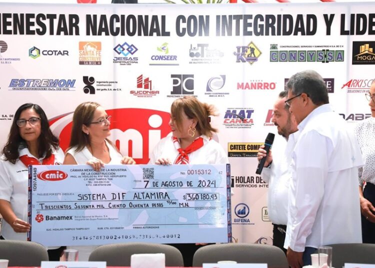 Recibe DIF Altamira importante donación por parte de la CMIC Tamaulipas