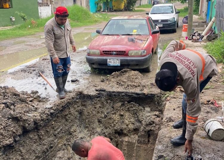 Repara COMAPA Altamira fugas de agua en área urbana y zona rural
