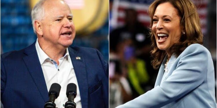 Kamala Harris elige a Tim Walz como candidato a vicepresidente
