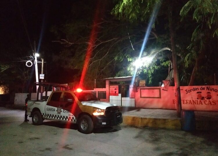 Realiza Guardia Estatal recorridos nocturnos en planteles educativos