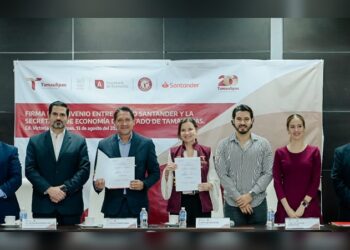 Secretaría de Economía y Banco Santander firman convenio para beneficiar a Pymes