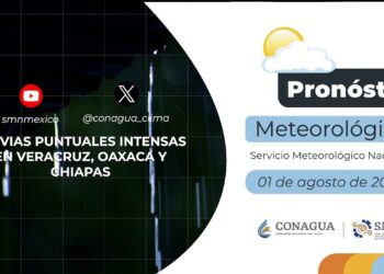 #PronósticodelTiempo para hoy Jueves 01 de agosto de 2024