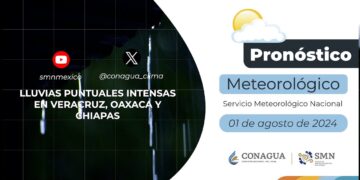 #PronósticodelTiempo para hoy Jueves 01 de agosto de 2024