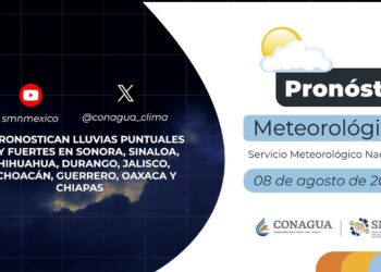 #PronósticodelTiempo para hoy Jueves 08 de agosto de 2024