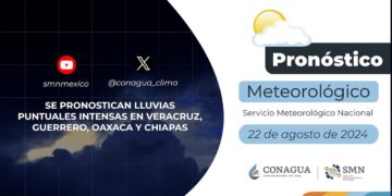 #PronósticodelTiempo para hoy Jueves 22 de agosto de 2024