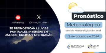 #PronósticodelTiempo para hoy Lunes 12 de agosto de 2024