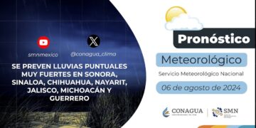 #PronósticodelTiempo para hoy Martes 06 de agosto de 2024