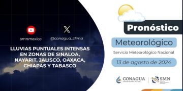 #PronósticodelTiempo para hoy Martes 13 de agosto de 2024