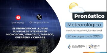 #PronósticodelTiempo para hoy Martes 20 de agosto de 2024