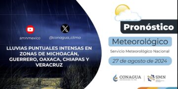 #PronósticodelTiempo para hoy Martes 27 de agosto de 2024