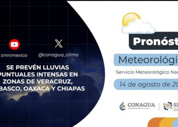 #PronósticodelTiempo para hoy Miércoles 14 de agosto de 2024