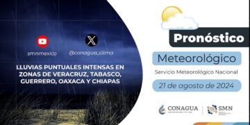 #PronósticodelTiempo para hoy Miércoles 21 de agosto de 2024