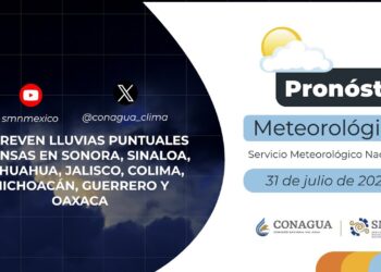 #PronósticodelTiempo para hoy Miércoles 31 de julio de 2024