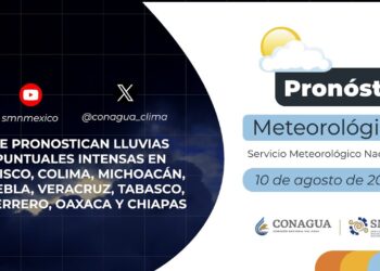 #PronósticodelTiempo para hoy Sábado 10 de agosto de 2024